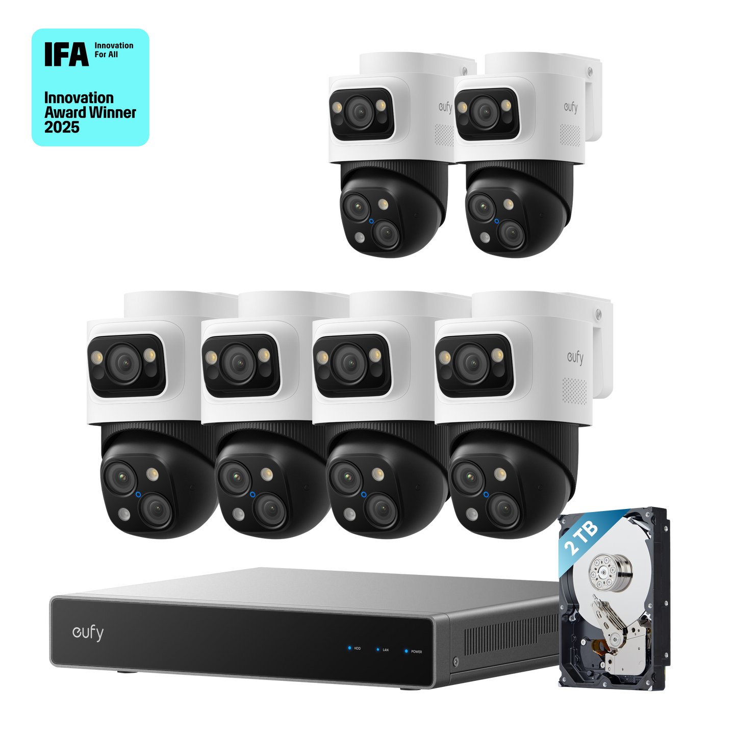 eufy PoE NVR Security System S4 Max Bundle with 6 Cameras Included