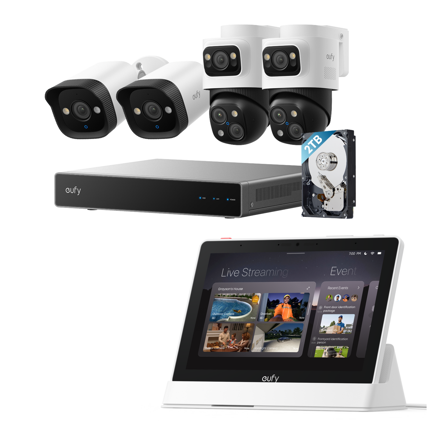 eufy PoE NVR Security System S4 + Smart Display E10