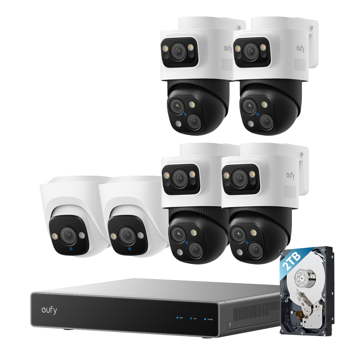 eufy PoE NVR Security System S4+ 2 PoE Cam S4 Add-Ons