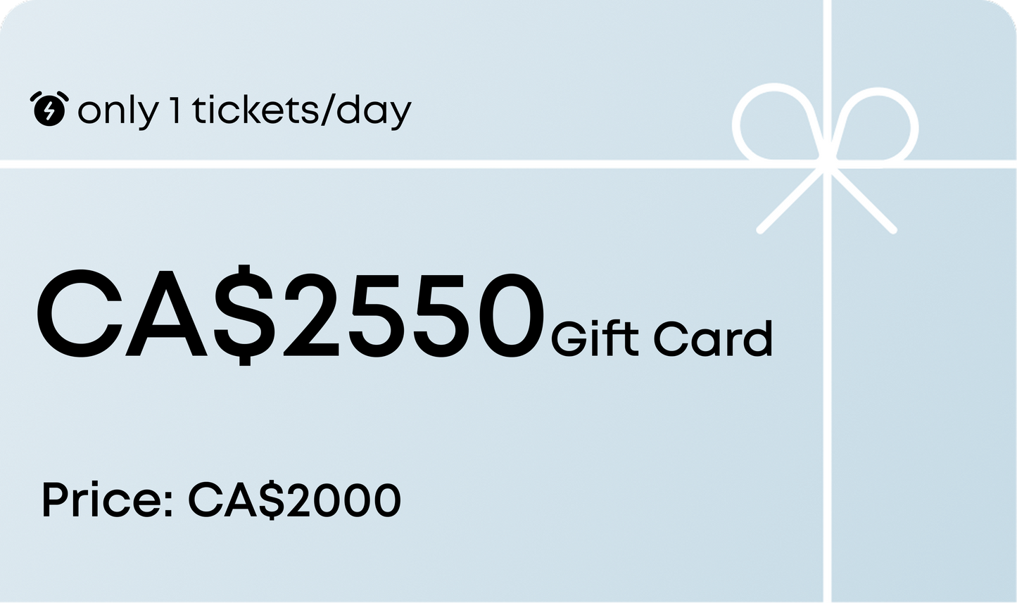 GIFTCARD (CA$2550)