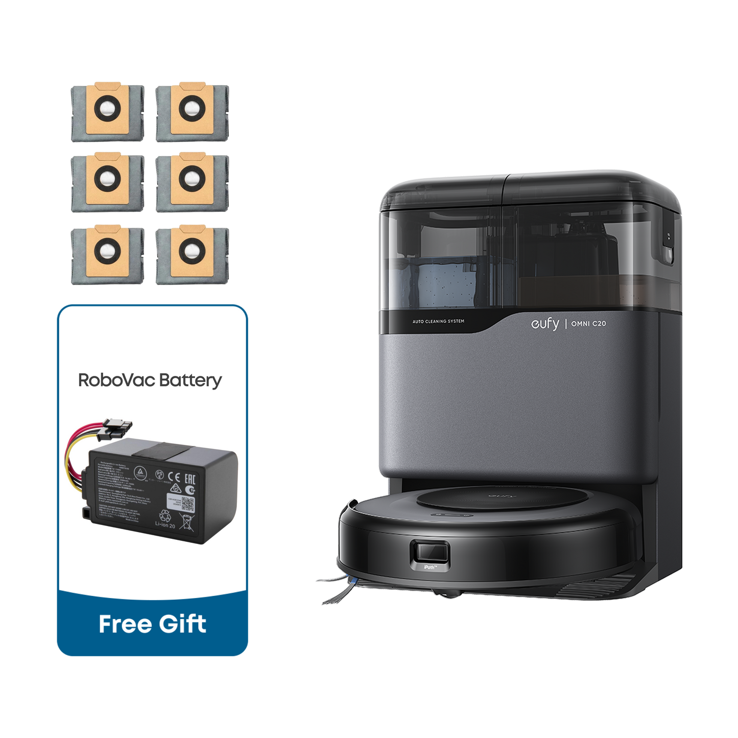 eufy Robot Vacuum Omni C20 + Dust Bag