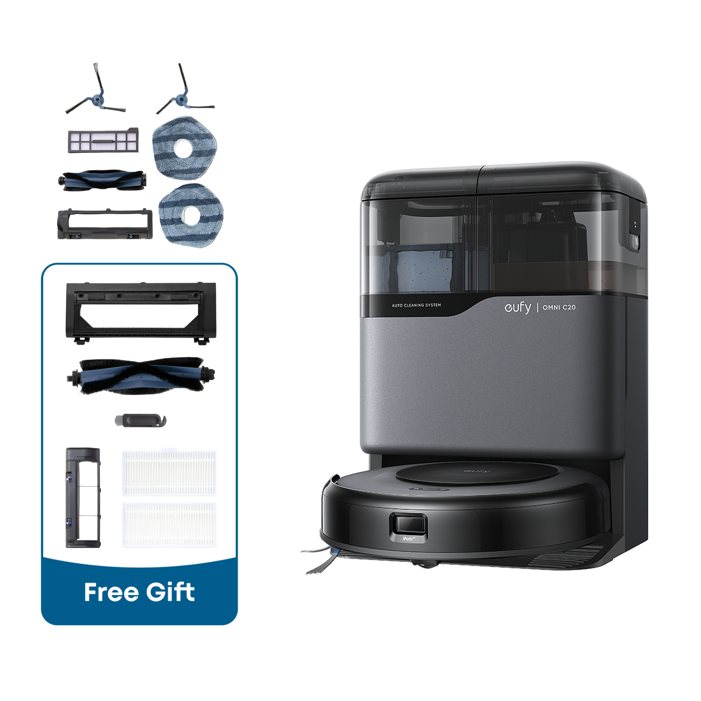 eufy Robot Vacuum Omni C20 + Replacement Parts Kit