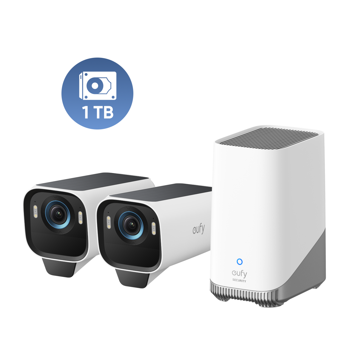 eufyCam S3 Pro 2-Cam Kit + 1 TB Hard Drive Battery Camera
