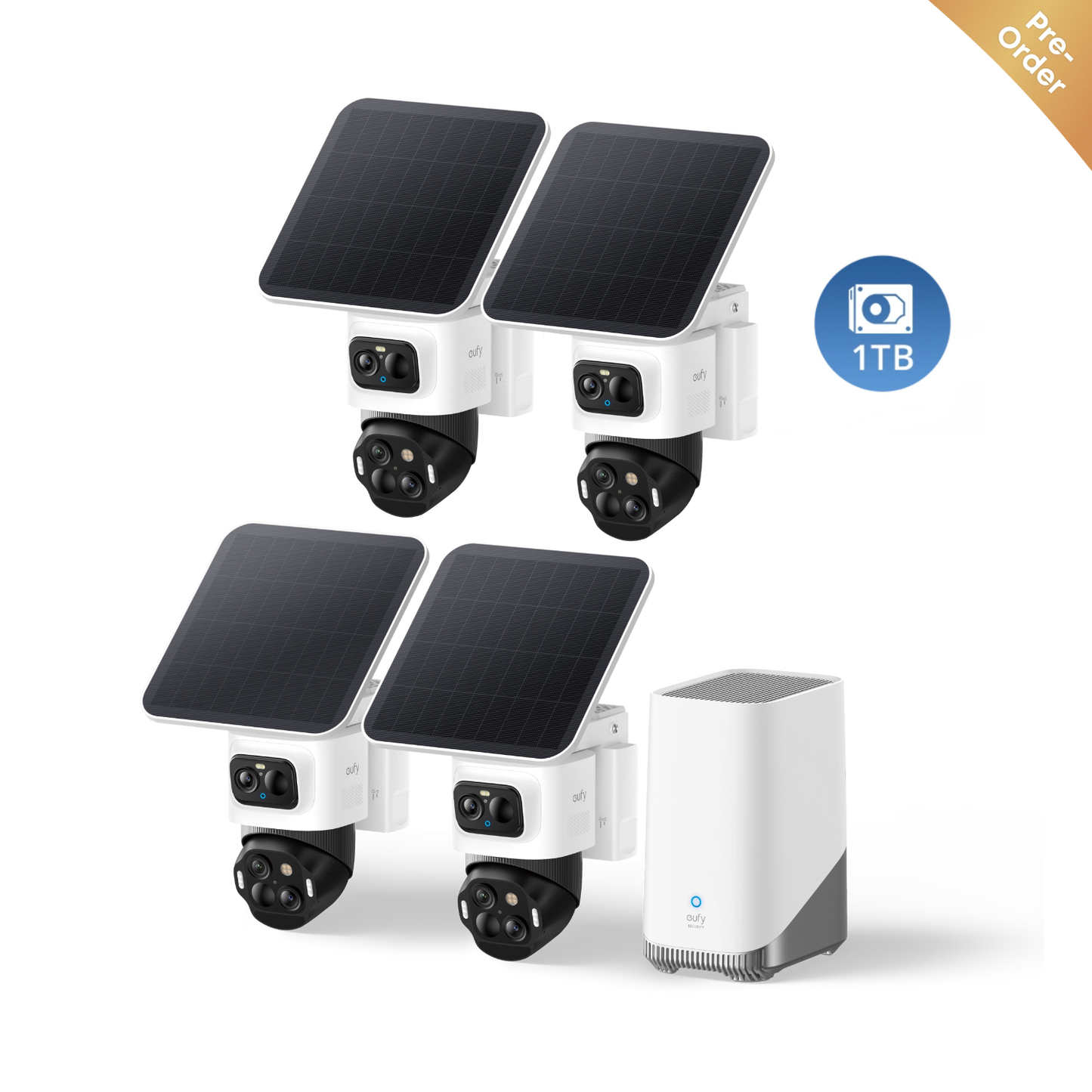 eufyCam S4 4-Cam Kit + 1 TB Hard Drive