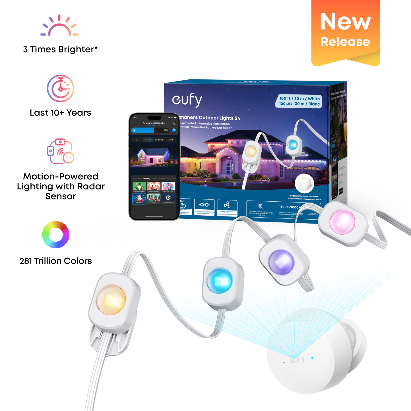 eufy Permanent Outdoor Lights S4 100ft