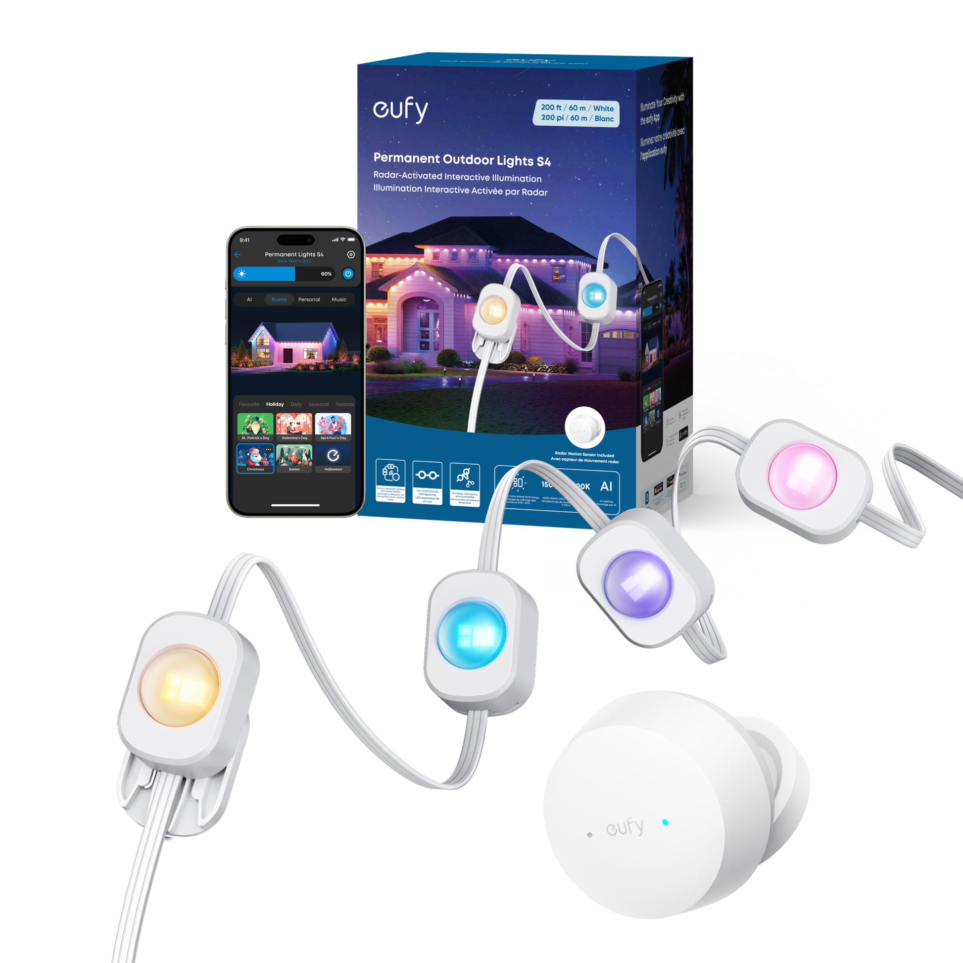 eufy Permanent Outdoor Lights S4 house external lighting (200ft)