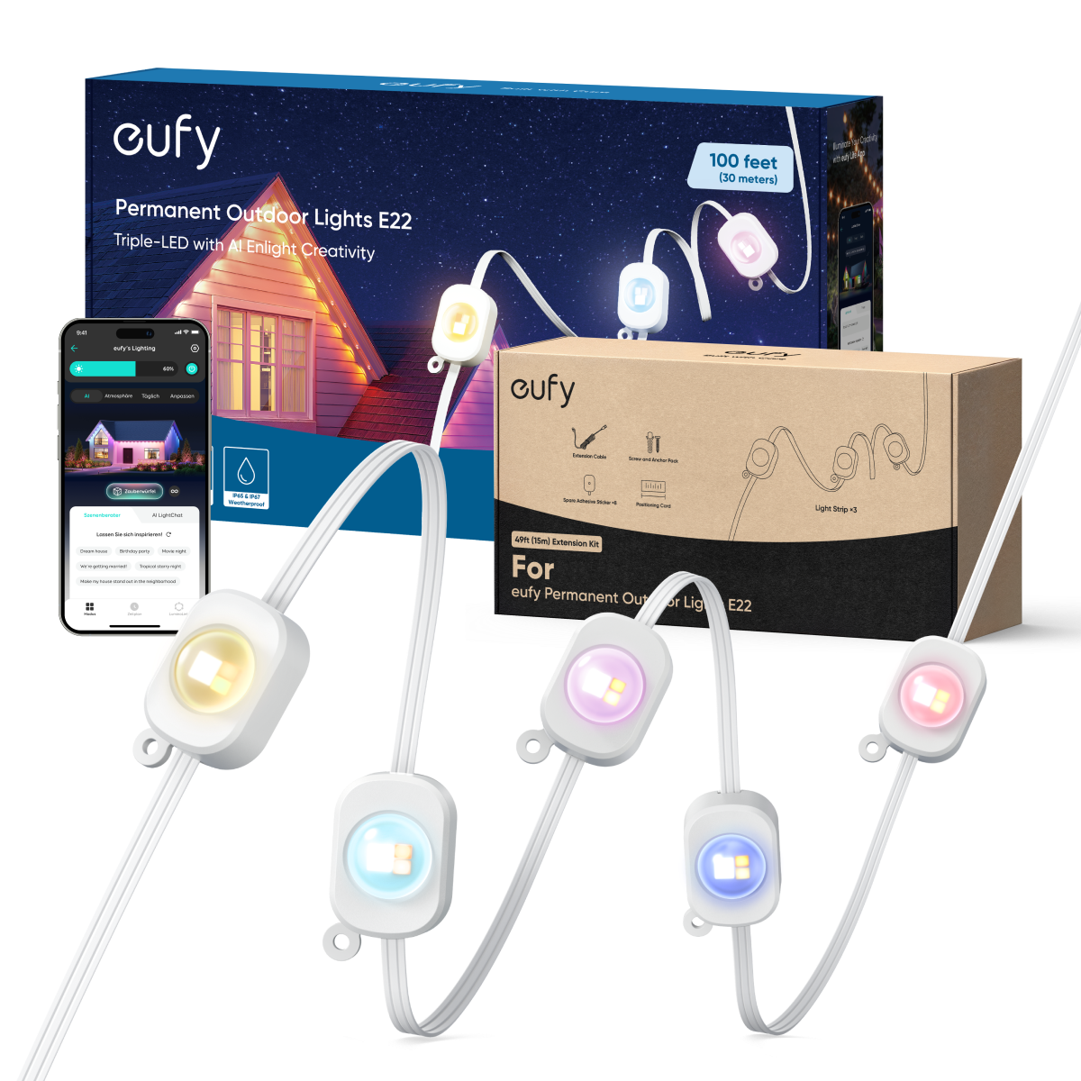 eufy Permanent Outdoor Lights E22（150ft)