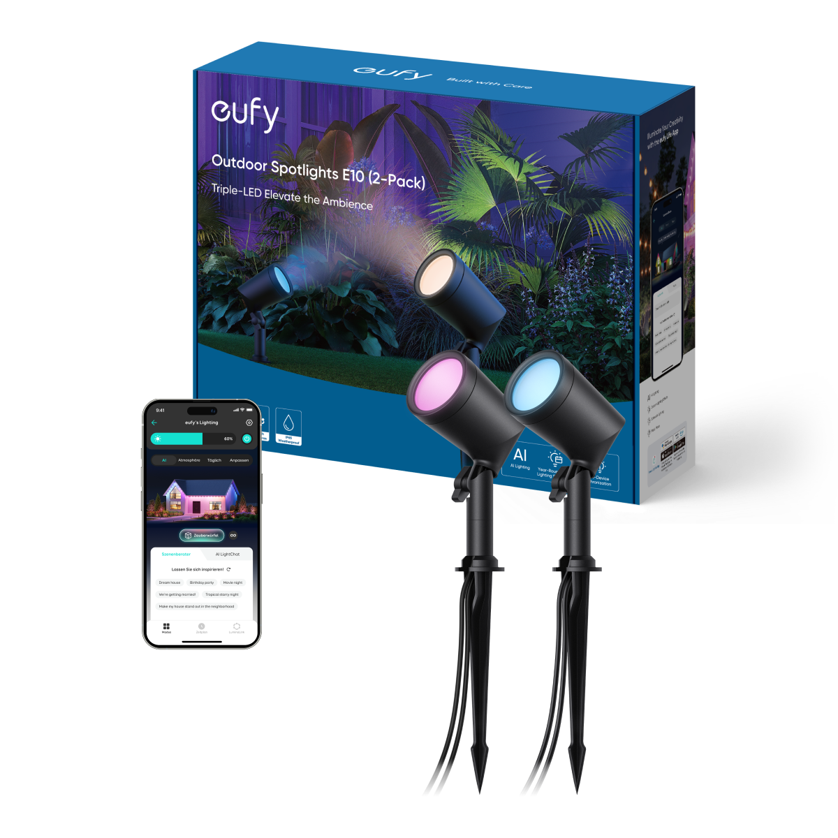 eufy Outdoor Spotlights E10（2pack） Smart Lighting
