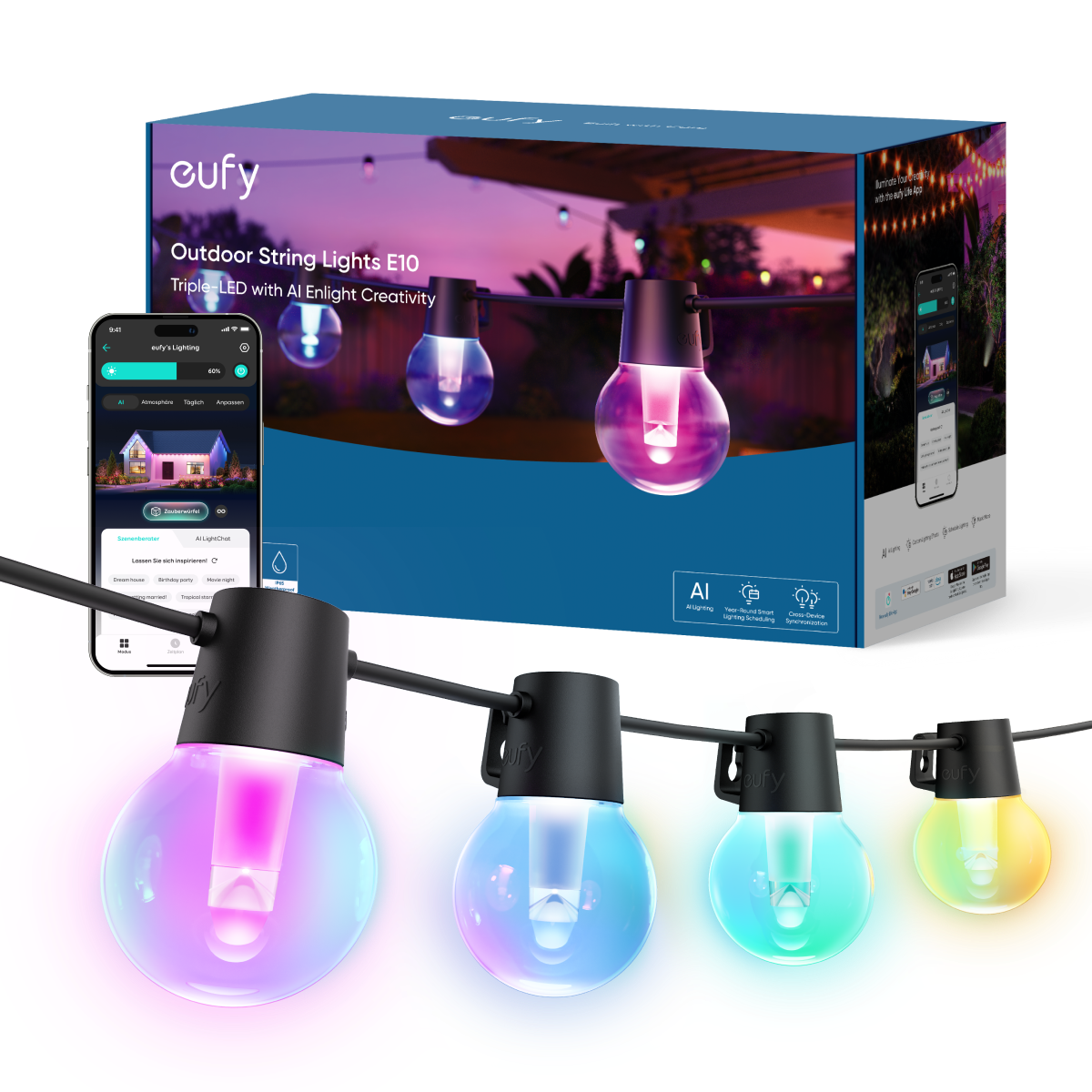 eufy Outdoor String Lights E10 Smart Lighting