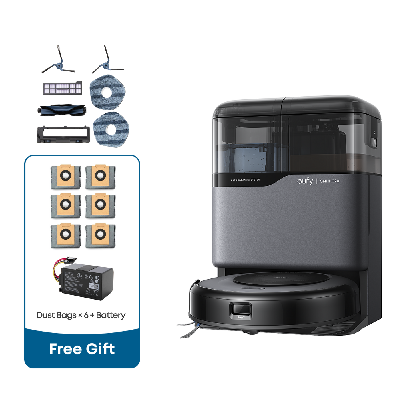 eufy Robot Vacuum Omni C20 + Replacement Parts Kit