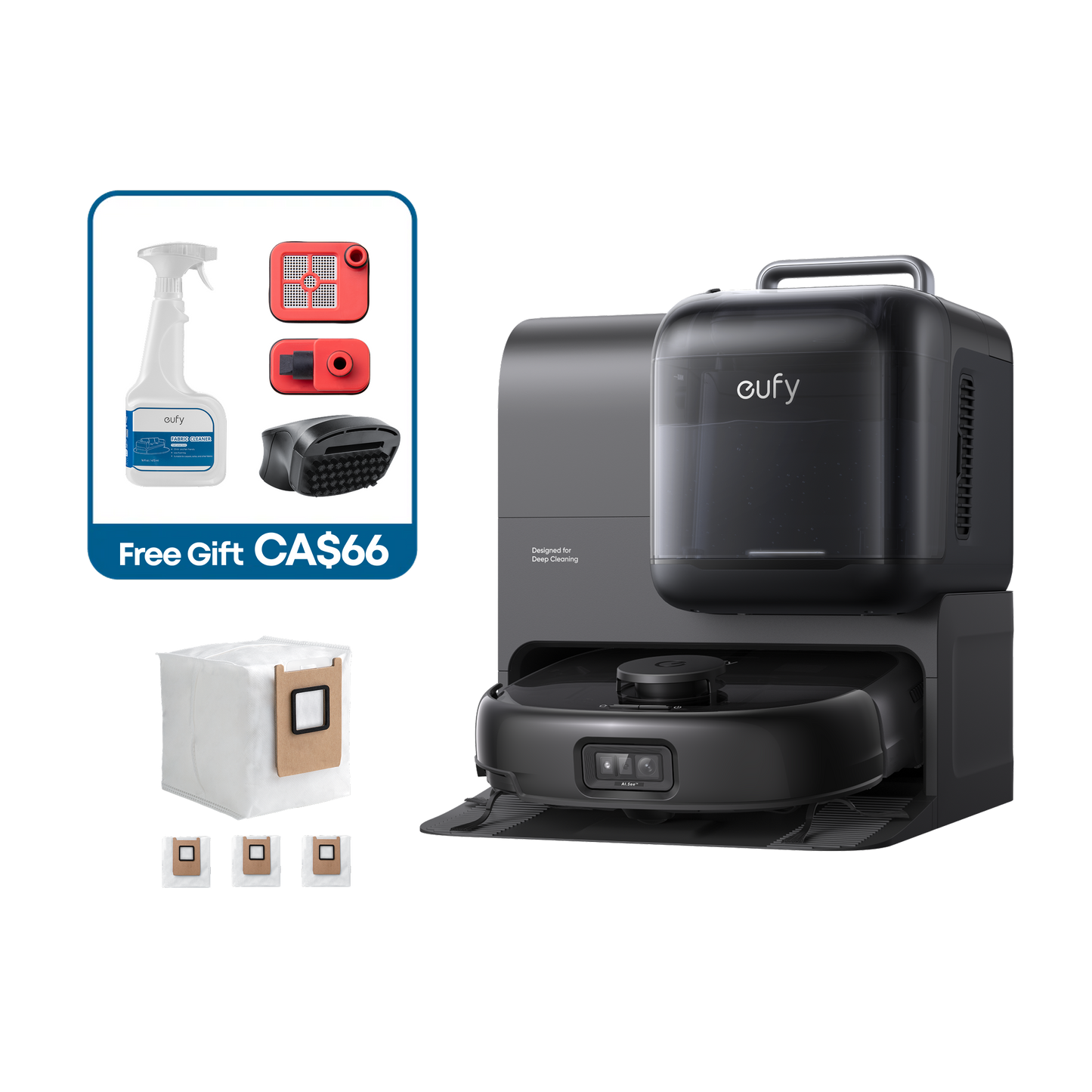 eufy Robot Vacuum Omni E28 + Dust Bags