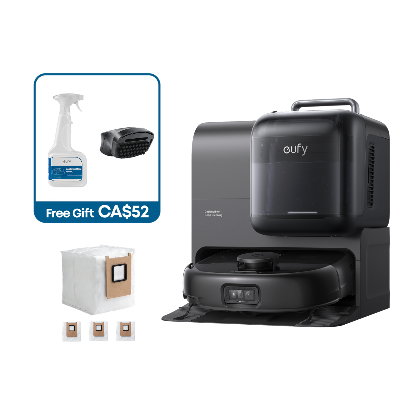 eufy Robot Vacuum Omni E28 + Dust Bags