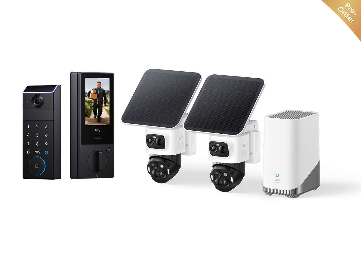 eufyCam S4 2-Cam Kit (pan tilt zoom bullet cameras)+ FamiLock S3 Max
