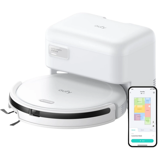eufy Robot Vacuum C10 White with Self Empty Station