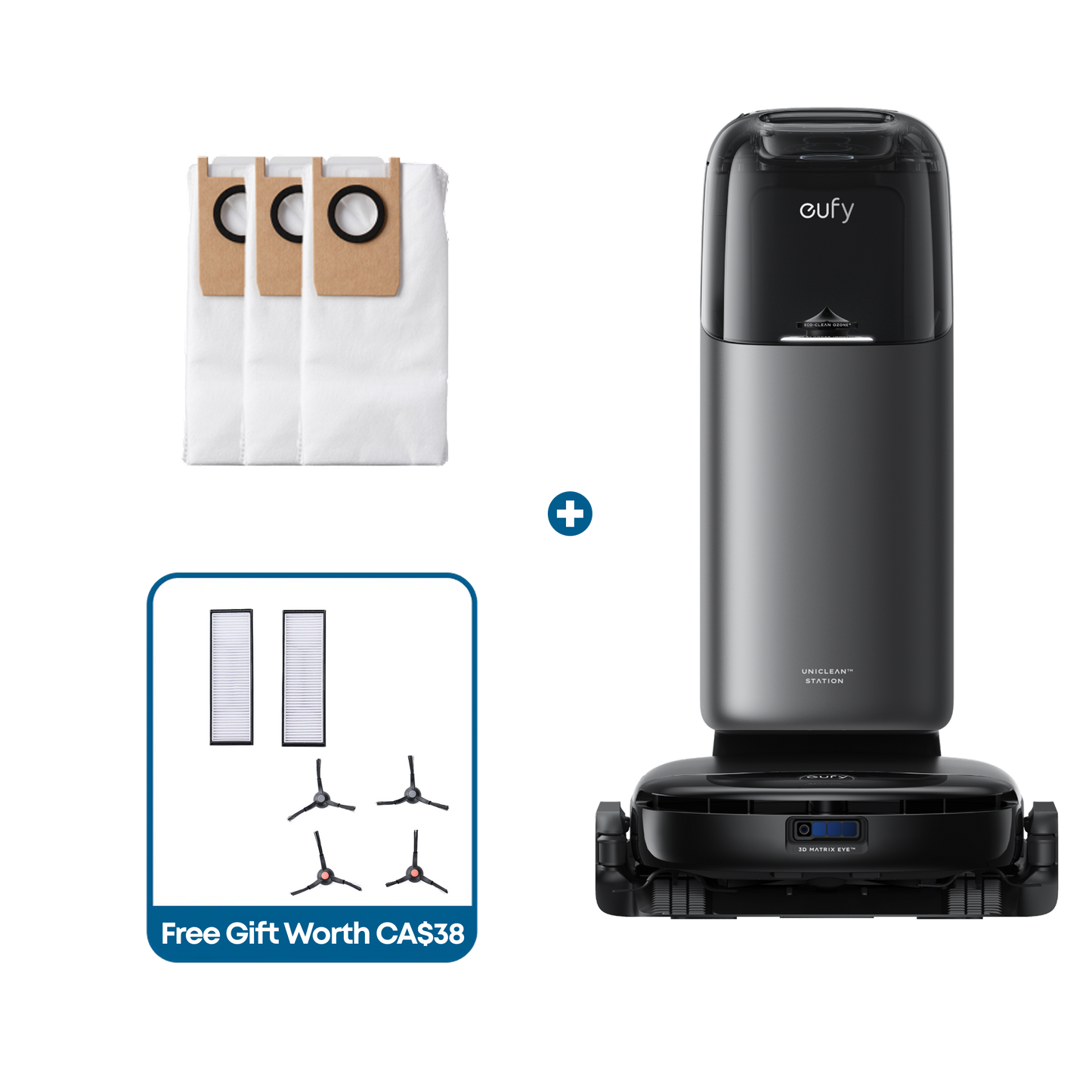 eufy Robot Vacuum Omni S1 Pro + Dust Bags