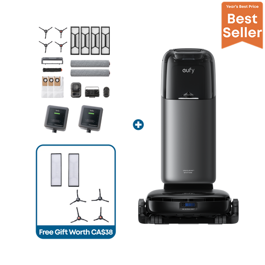 eufy Robot Vacuum Omni S1 Pro + Replacement Kits + 2 Floor washing bottles