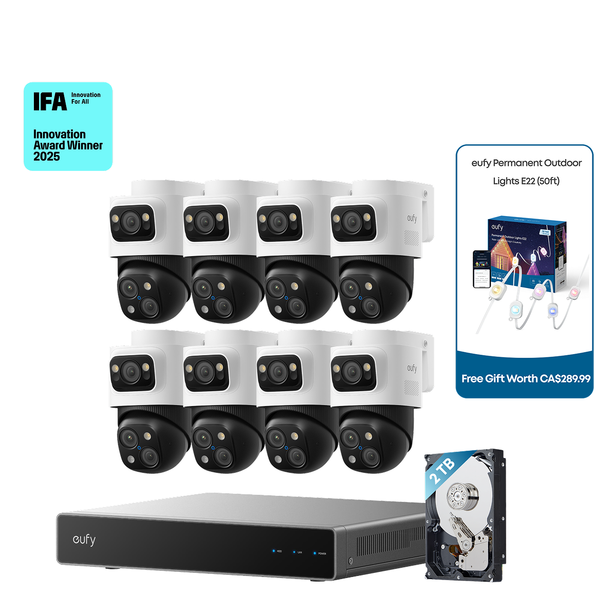 eufy PoE NVR Security System S4 Max + 4 PoE Cam S4 Add-Ons