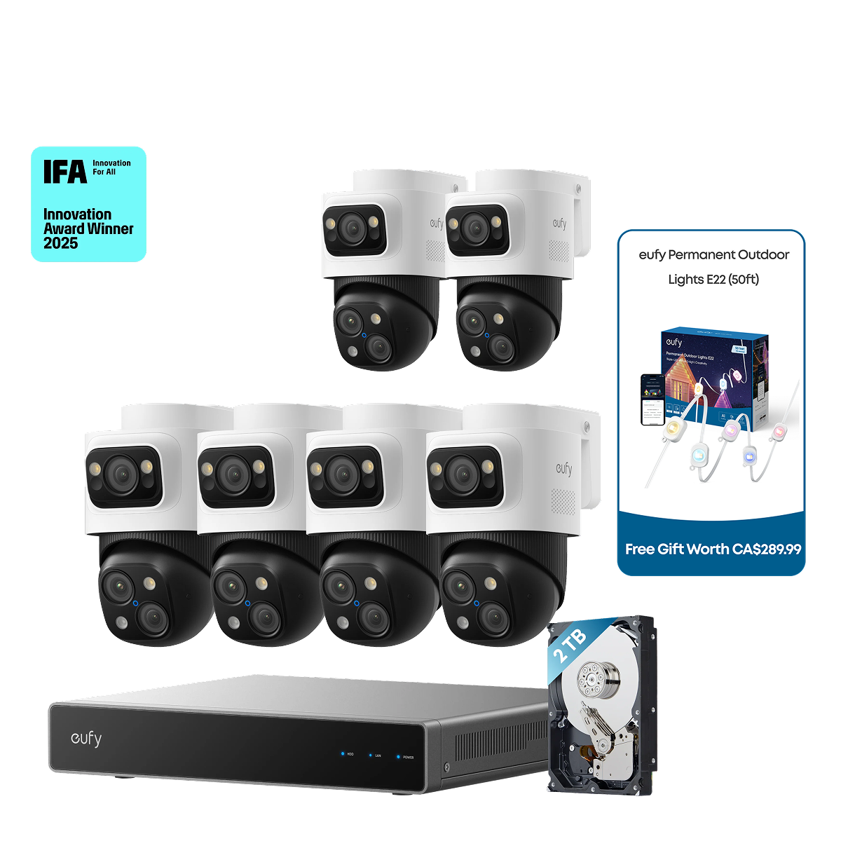eufy PoE NVR Security System S4 Max + 2 PoE Cam S4 Add-Ons