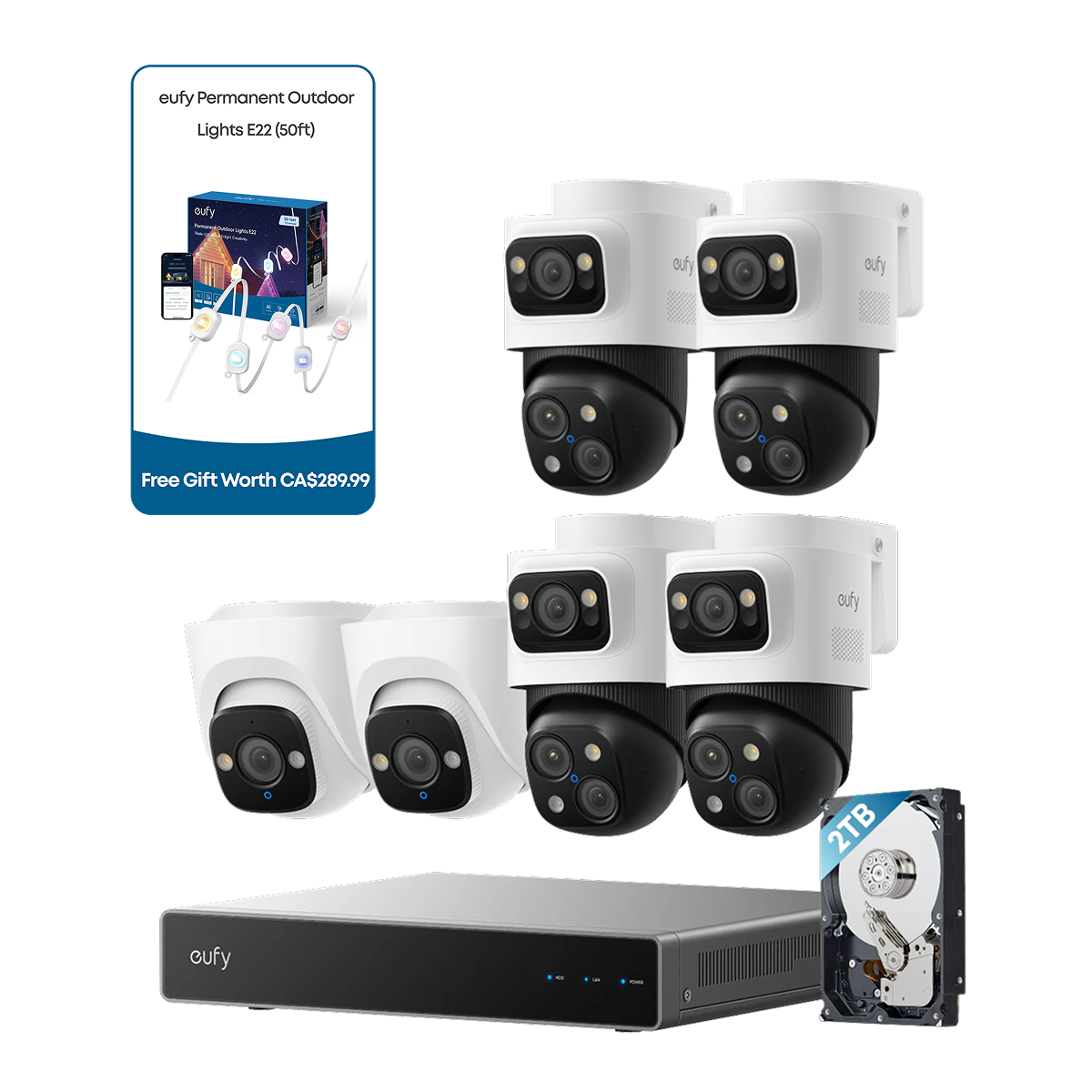 eufy PoE NVR Security System S4+ 2 PoE Cam S4 Add-Ons