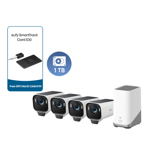eufyCam S3 Pro 4-Cam Kit + 1 TB Hard Drive