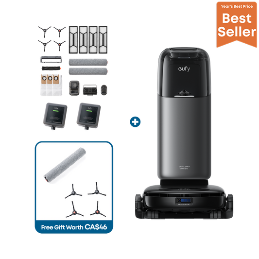 eufy Robot Vacuum Omni S1 Pro + Replacement Kits + 2 Floor washing bottles