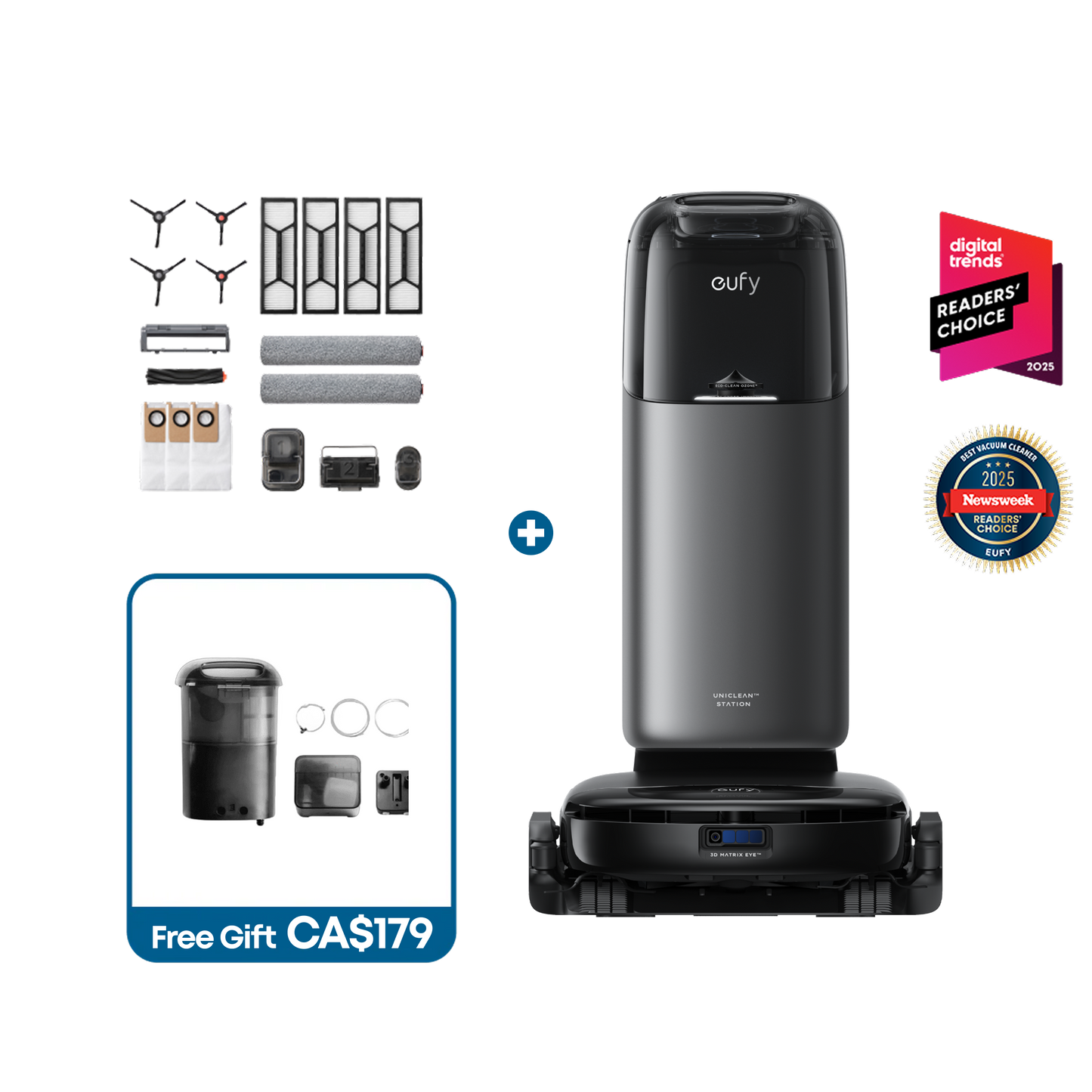 eufy Robot Vacuum Omni S1 Pro + Replacement Kits