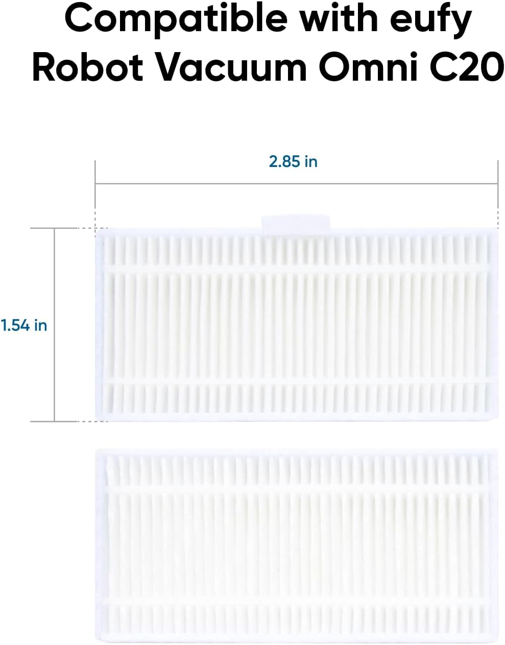eufy 2 Replacement Washable Filter, Compatible with eufy C20 Omni Robot Vacuum Cleaners