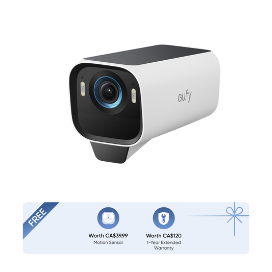 eufyCam S3 Pro Add on Camera + Motion Sensor + 1-Year Extended Warranty
