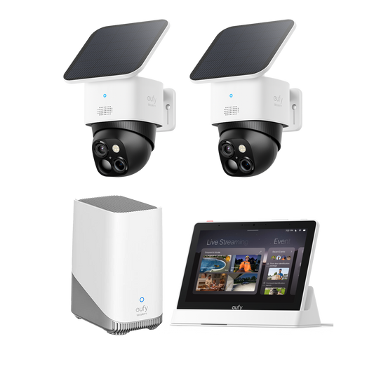 eufy SoloCam S340(2 pack) + HomeBase S380 + Smart Display E10