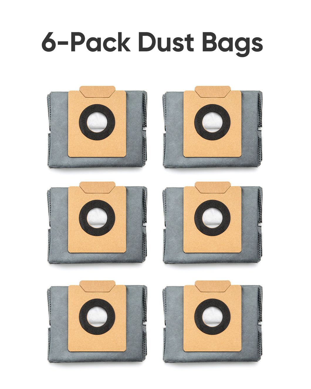 6-Pack Large Capacity Anti-Bacterial and Deodorizing Dust Bags