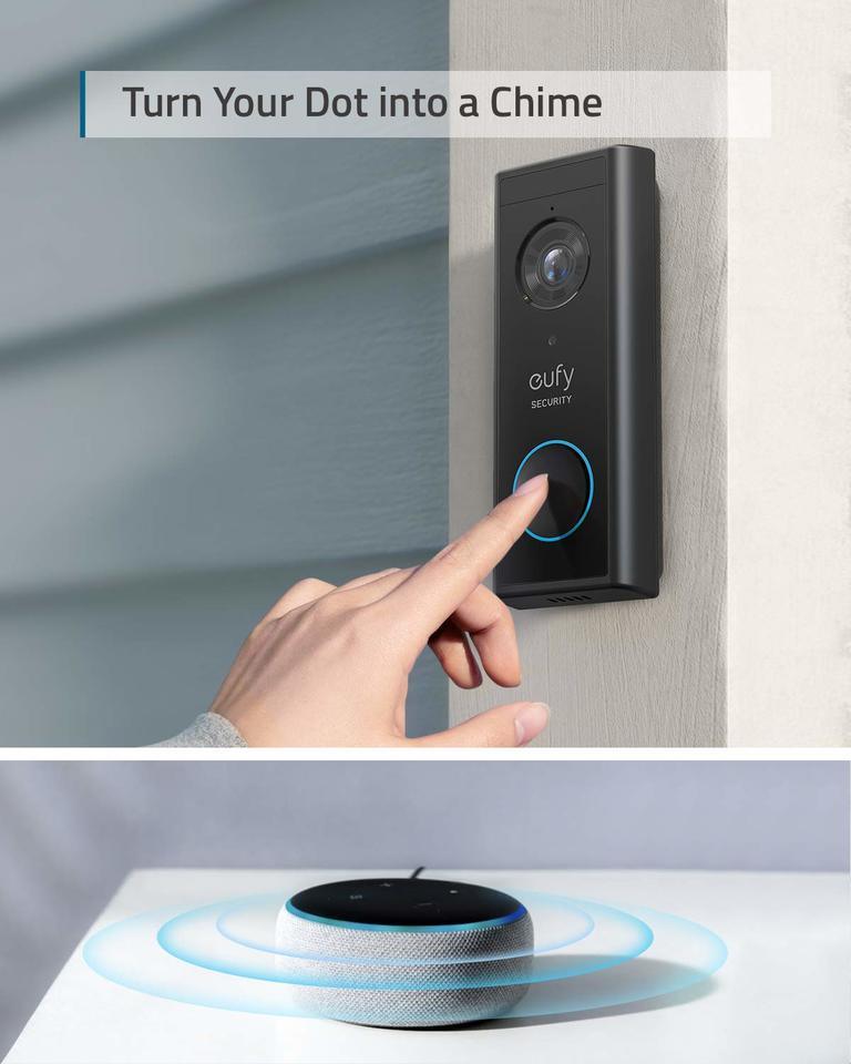 S220 Video Doorbell - White: 2K Security, AI Detection